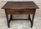 French Oak Side Table with One Drawer, 1940s 4