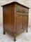 Mid-Century French Walnut Side Table with One Drawer and Double Door, 1950s 4