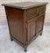 Mid-Century French Walnut Side Table with One Drawer and Double Door, 1950s, Image 3