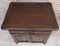 Mid-Century French Walnut Side Table with One Drawer and Double Door, 1950s, Image 7