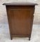Mid-Century French Walnut Side Table with One Drawer and Double Door, 1950s, Image 13