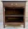 Mid-Century French Walnut Side Table with One Drawer and Double Door, 1950s 12