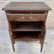 Mid-Century French Walnut Side Table with One Drawer and Double Door, 1950s 10