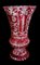 Biedermeier Style Bohemia Cut and Ground Red Crystal Vase, 1950 2