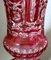 Biedermeier Style Bohemia Cut and Ground Red Crystal Vase, 1950 6