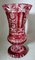 Biedermeier Style Bohemia Cut and Ground Red Crystal Vase, 1950, Image 3