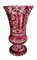 Biedermeier Style Bohemia Cut and Ground Red Crystal Vase, 1950, Image 1