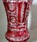 Biedermeier Style Bohemia Cut and Ground Red Crystal Vase, 1950 5