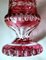Vase Bohême Style Biedermeier en Cristal Rouge Taillé, 1950 10