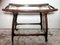 Vintage Italian Service Cart in Walnut and Glass Tops by Cesare Lacca, 1950 2