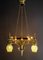 Art Nouveau Chandelier with Opaline Glass Shades, Vienna, 1908 18