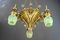 Art Nouveau Chandelier with Opaline Glass Shades, Vienna, 1908 7