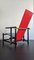 Butaca vintage en rojo y azul de Gerrit Thomas Rietveld para Cassina, años 80, Imagen 6