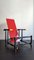 Vintage Red and Blue Armchair by Gerrit Thomas Rietveld for Cassina, 1980s 1