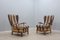 Mid-Century High Back Armchairs, 1950s, Set of 2, Image 17