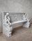 Neoclassical Carved White Marble Bench 1