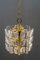 Mid-Century Modern Florida Pendant Light in Glass and Brass from Kalmar, 1970s 8