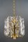 Mid-Century Modern Florida Pendant Light in Glass and Brass from Kalmar, 1970s, Image 7