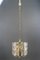 Mid-Century Modern Florida Pendant Light in Glass and Brass from Kalmar, 1970s 6