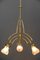 Art Deco Chandelier with Glass Shades, Vienna, 1920s, Image 8