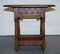 Carved Gothic Oak Side Table 4