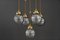 Art Deco Chandelier with Iridescent Glasses attributed Koloman Moser, 1920s 2