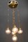 Art Deco Chandelier with Iridescent Glasses attributed Koloman Moser, 1920s 12