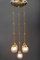 Art Deco Chandelier with Iridescent Glasses attributed Koloman Moser, 1920s, Image 9