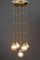 Art Deco Chandelier with Iridescent Glasses attributed Koloman Moser, 1920s, Image 8