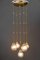 Lámpara de araña Art Déco con vidrios iridiscentes atribuidos a Koloman Moser, años 20, Imagen 8