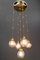Art Deco Chandelier with Iridescent Glasses attributed Koloman Moser, 1920s 13