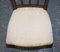 Victorian Side Chairs with Cream Fabric Seats, Set of 2 16