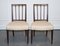 Victorian Side Chairs with Cream Fabric Seats, Set of 2 2