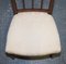 Victorian Side Chairs with Cream Fabric Seats, Set of 2 13