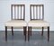 Victorian Side Chairs with Cream Fabric Seats, Set of 2 6