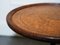 Brown Hardwood & Leather Side Table,, Image 10