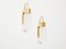 LP10 Brass Opaline Wall Lights by Luigi Caccia Domini for Azucena, 1965, Set of 2 17