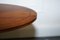 Mesa auxiliar ovalada vintage de madera de tejo con patas de trípode, Imagen 10