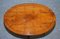 Vintage Oval Burr Yew Wood Side Table on Tripod Legs 9