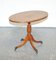 Vintage Oval Burr Yew Wood Side Table on Tripod Legs 6