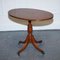 Vintage Oval Burr Yew Wood Side Table on Tripod Legs 3