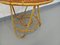 Mesa de centro vintage redonda con revistero de ratán, años 60, Imagen 3