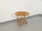 Tavolino da caffè vintage rotondo con portariviste in vimini, anni '60, Immagine 8
