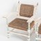 Spanische Vintage Armlehnstühle aus Holz & Geflochtenem Seil, 1960er, 4er Set 9