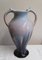 Antike Jugendstil Vase aus Keramik mit farbiger Glasur, 1890er 1