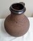 Jarrón alemán vintage de cerámica marrón de Carstens, años 70, Imagen 2