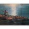 Italienischer Künstler, Sonnenuntergang mit Tieren und Figuren, 1800er, Öl auf Leinwand, Gerahmt 11