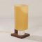 Wenge Table Lamp with Yellow Glass Shade from Philips, 1960s, Image 2