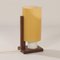 Wenge Table Lamp with Yellow Glass Shade from Philips, 1960s 6