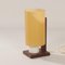 Wenge Table Lamp with Yellow Glass Shade from Philips, 1960s 4